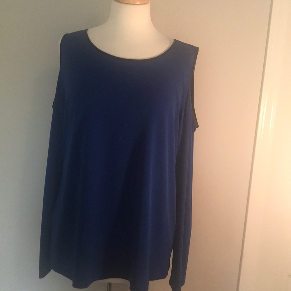 Calvin Klein blouse with cut out shoulders